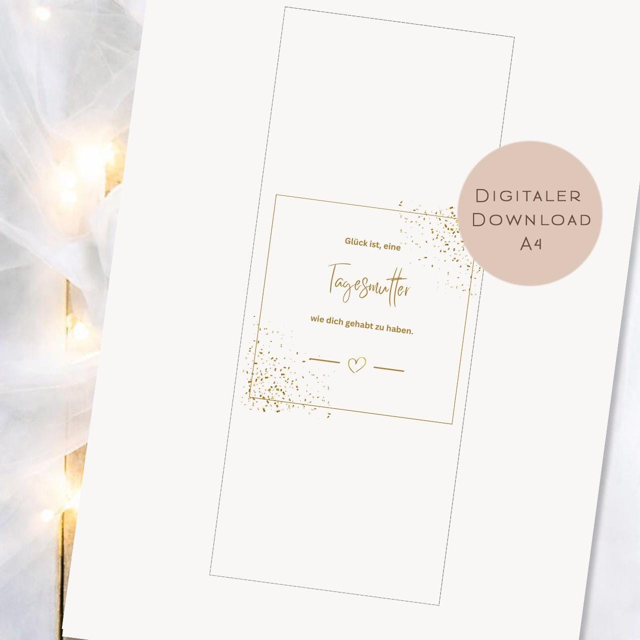 Druckvorlage Abschiedsgeschenk Tagesmutter | Schokoladenbanderole | Tagesmutter Geschenk | Kleine Geschenkidee zum Ausdrucken PDF Download