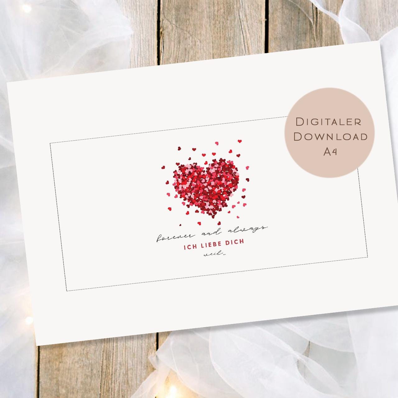 Druckvorlage Duplo Valentinstag Liebe Hochzeitstag | Liebeserklärung Geschenk | Kleine Geschenkidee Jahrestag zum Ausdrucken  PDF Download