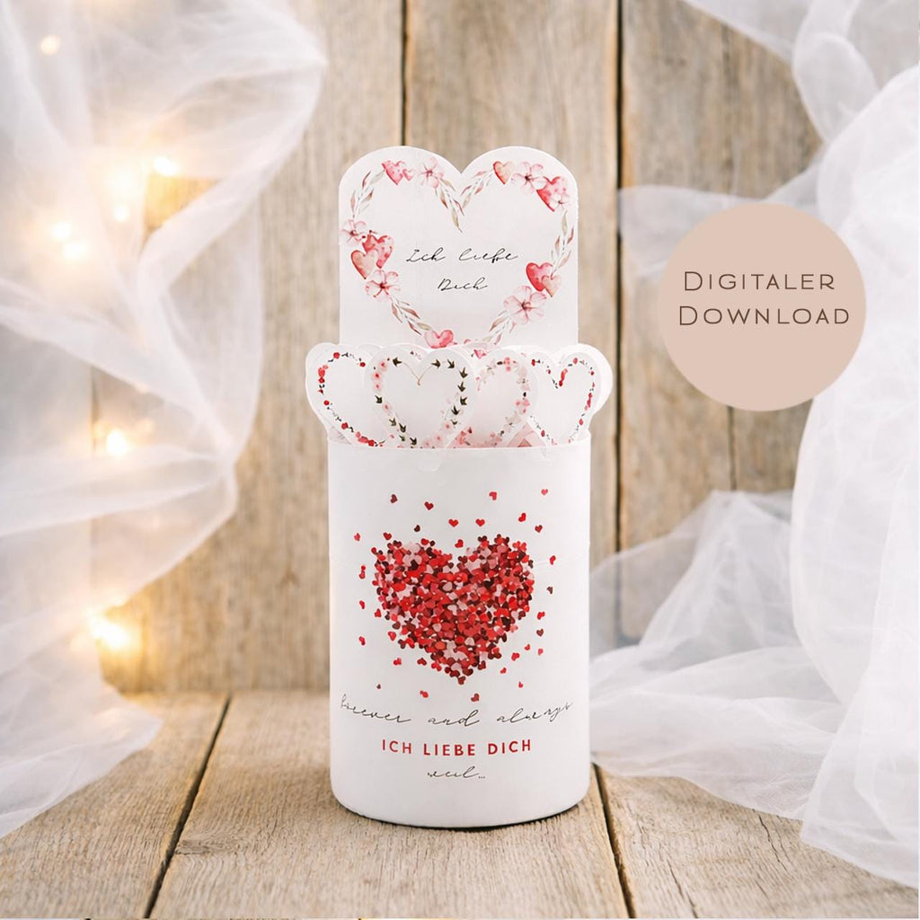 Druckvorlage Duplo Valentinstag Liebe Hochzeitstag | Liebeserklärung Geschenk | Kleine Geschenkidee Jahrestag zum Ausdrucken  PDF Download