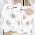 Druckvorlage Gutschein Geburtstag Name personalisiert | Wortsuchrätsel Geschenk | Zeit statt Zeug I Geschenkidee Ausdrucken PDF Download