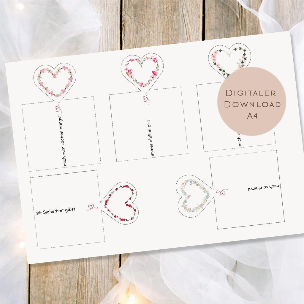 Druckvorlage Duplo Valentinstag Liebe Hochzeitstag | Liebeserklärung Geschenk | Kleine Geschenkidee Jahrestag zum Ausdrucken  PDF Download
