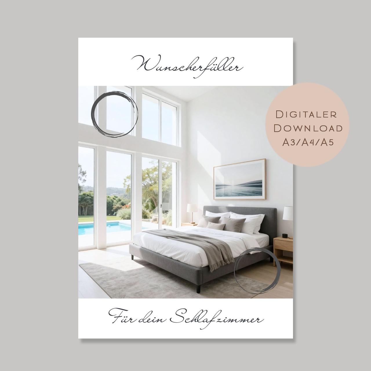 Geldgeschenk Schlafzimmer mit Boxspringbett l Umzug Geld schenken l Möbel Geburtstagsgeschenk l Hausbau Gutschein Geschenk Wunscherfüller