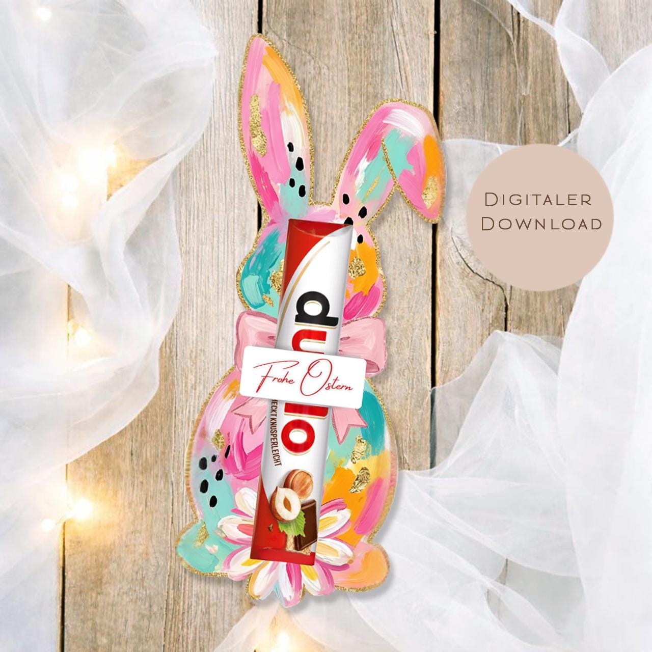 Druckvorlage Duplo Ostern | Osterhase Geschenk | Kleine Geschenkidee zum Osterfest zum Ausdrucken für den Osterkorb PDF Download