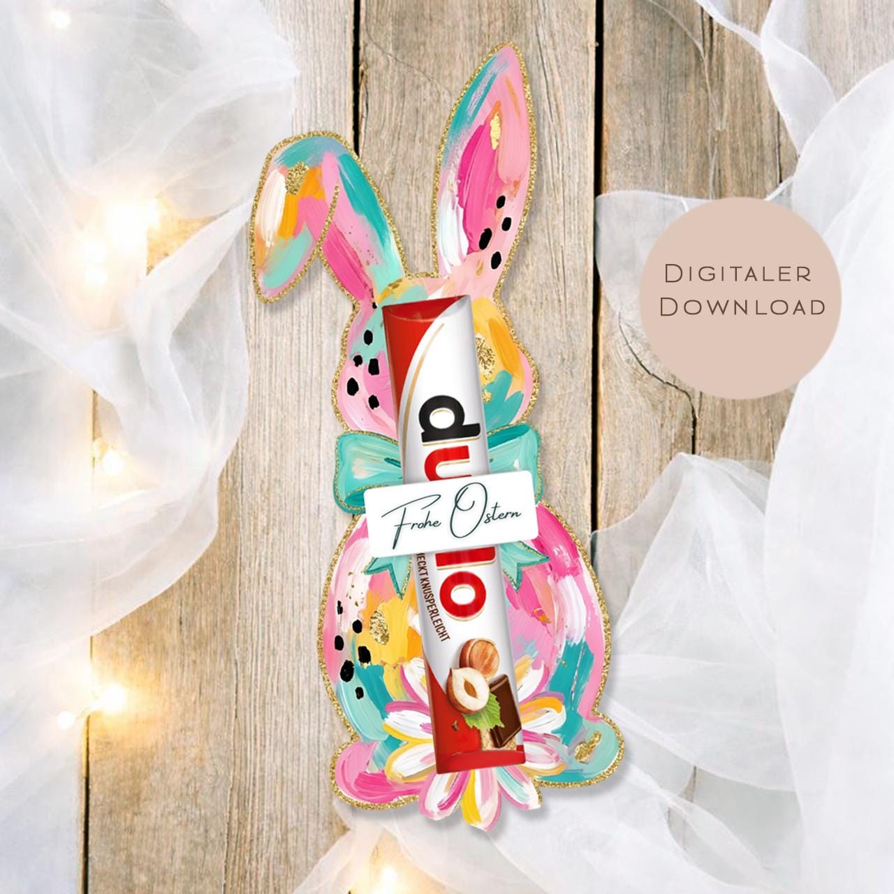Druckvorlage Duplo Ostern | Osterhase Geschenk | Kleine Geschenkidee zum Osterfest zum Ausdrucken für den Osterkorb PDF Download