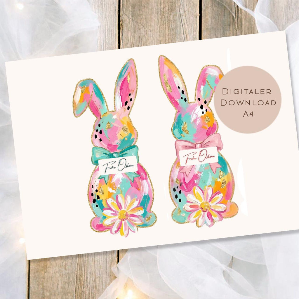 Druckvorlage Duplo Ostern | Osterhase Geschenk | Kleine Geschenkidee zum Osterfest zum Ausdrucken für den Osterkorb PDF Download