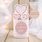 Druckvorlage Duplo Liebe Valentinstag Hochzeitstag | Liebeserklärung Geschenk | Kleine Geschenkidee Jahrestag zum Ausdrucken  PDF Download