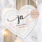 Hochzeitsgeschenk Schüttelkarte Hochzeit | Geldgeschenk Brautpaar Gutschein | personalisiert mit Name Geld schenken Ausdrucken PDF Download