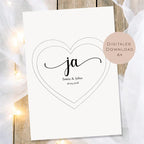 Hochzeitsgeschenk Schüttelkarte Hochzeit | Geldgeschenk Brautpaar Gutschein | personalisiert mit Name Geld schenken Ausdrucken PDF Download