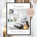 Geldgeschenk Schlafzimmer mit Boxspringbett l Umzug Geld schenken l Möbel Geburtstagsgeschenk l Hausbau Gutschein Geschenk Wunscherfüller