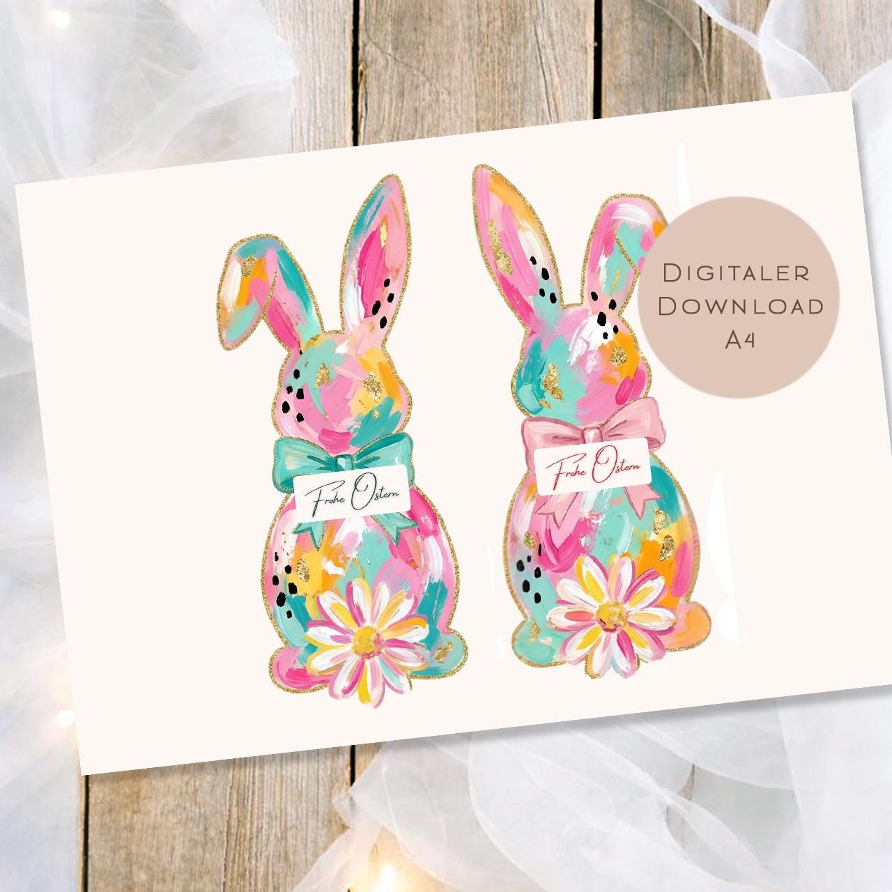 Druckvorlage Duplo Ostern | Osterhase Geschenk | Kleine Geschenkidee zum Osterfest zum Ausdrucken für den Osterkorb PDF Download