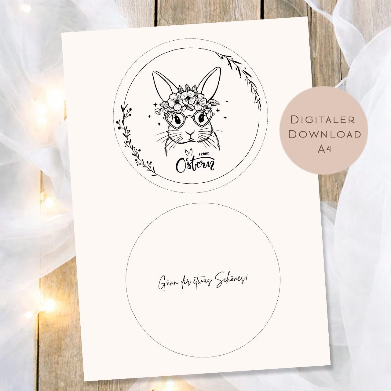 Druckvorlage Schüttelkarte Ostern | Osterhase Geschenk Geld Gutschein | Geldgeschenk Osterfest zum Ausdrucken für den Osterkorb PDF Download