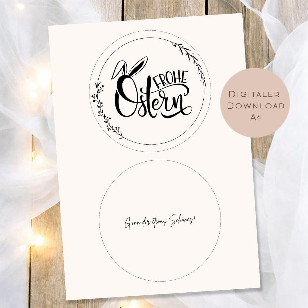 Druckvorlage Schüttelkarte Ostern | Osterhase Geschenk Geld Gutschein | Geldgeschenk Osterfest zum Ausdrucken für den Osterkorb PDF Download