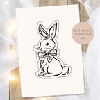 Druckvorlage Schüttelkarte Ostern | Osterhase Geschenk Geld Gutschein | Geldgeschenk Osterfest zum Ausdrucken für den Osterkorb PDF Download