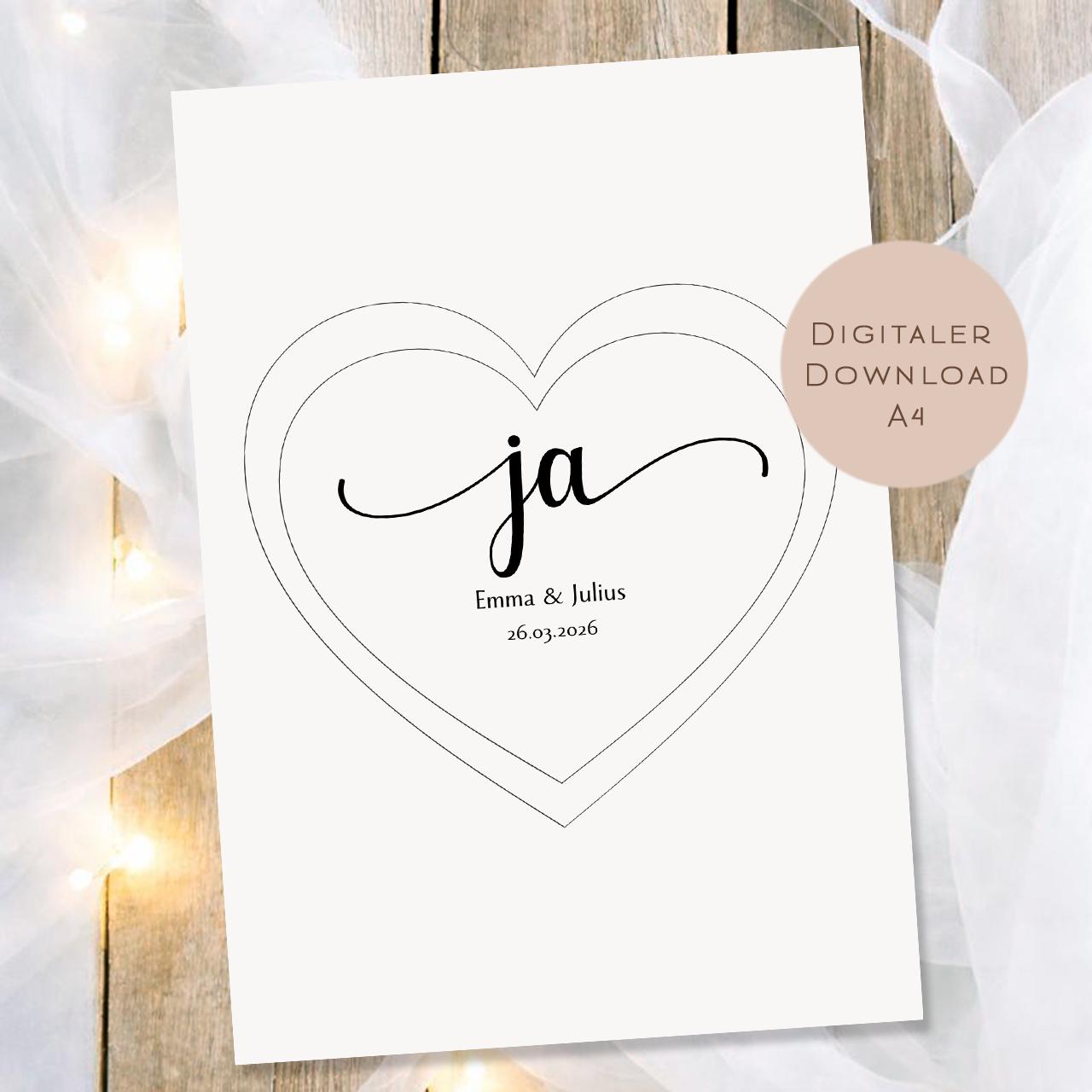 Hochzeitsgeschenk Schüttelkarte Hochzeit | Geldgeschenk Brautpaar Gutschein | personalisiert mit Name Geld schenken Ausdrucken PDF Download