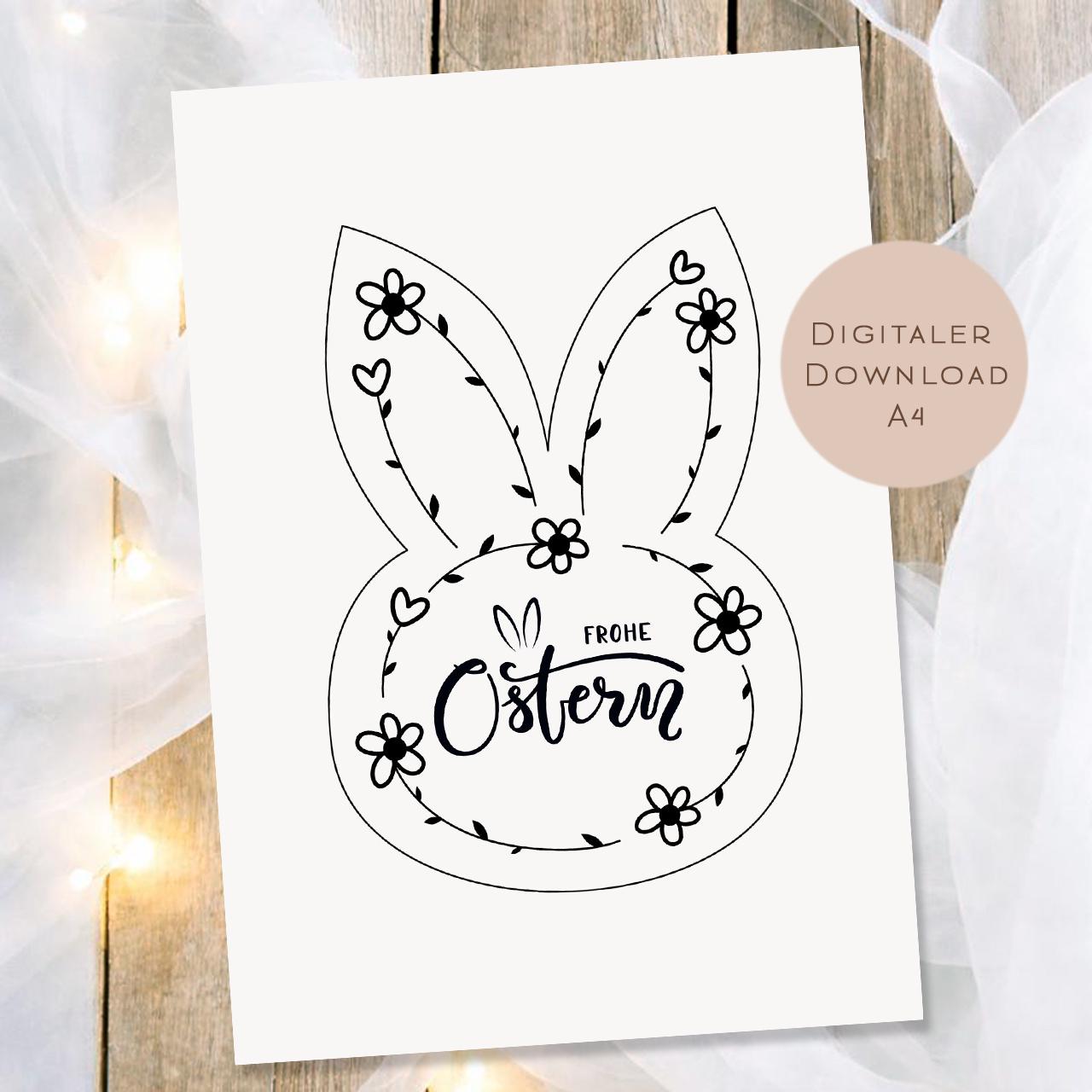 Druckvorlage Schüttelkarte Ostern | Osterhase Geschenk Geld Gutschein | Geldgeschenk Osterfest zum Ausdrucken für den Osterkorb PDF Download