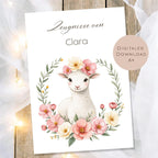 Druckvorlage Lamm Zeugnismappe personalisiert | Zeugnis Name Geschenk Schulanfang I Geschenkidee Einschulung Schule Ausdrucken PDF Download
