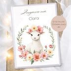 Druckvorlage Lamm Zeugnismappe personalisiert | Zeugnis Name Geschenk Schulanfang I Geschenkidee Einschulung Schule Ausdrucken PDF Download