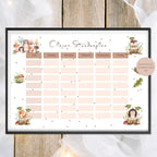 Druckvorlage Stundenplan Waldtiere Name personalisiert | Geschenk Schulanfang | Geschenkidee Schultüte Einschulung Ausdrucken PDF Download