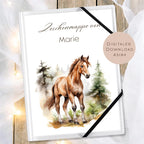 Druckvorlage Zeichenmappe Pony Name personalisiert | Postmappe Geschenk Schulanfang I Schulmappe Einschulung Ausdrucken PDF Download