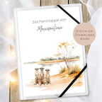 Druckvorlage Zeichenmappe Erdmännchen Name personalisiert | Postmappe Geschenk Schulanfang I Schulmappe Einschulung Ausdrucken PDF Download