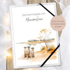 Druckvorlage Zeichenmappe Erdmännchen Name personalisiert | Postmappe Geschenk Schulanfang I Schulmappe Einschulung Ausdrucken PDF Download
