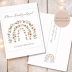 Druckvorlage Kindergarten Ordner Krippe Regenbogen Name personalisiert | Kita Sammelmappe I Ringordner Kindergartenzeit Ausdrucken Download