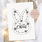 Druckvorlage Schüttelkarte Ostern | Osterhase Geschenk Geld Gutschein | Geldgeschenk Osterfest zum Ausdrucken für den Osterkorb PDF Download