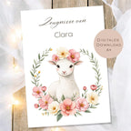 Druckvorlage Lamm Zeugnismappe personalisiert | Zeugnis Name Geschenk Schulanfang I Geschenkidee Einschulung Schule Ausdrucken PDF Download
