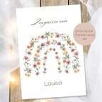 Druckvorlage Regenbogen Zeugnismappe personalisiert | Zeugnis Name Geschenk Schulanfang I Geschenkidee Einschulung Ausdrucken PDF Download