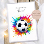 Druckvorlage Fussball Zeugnismappe personalisiert | Zeugnis Name Geschenk Schulanfang I Geschenkidee Einschulung Ausdrucken PDF Download