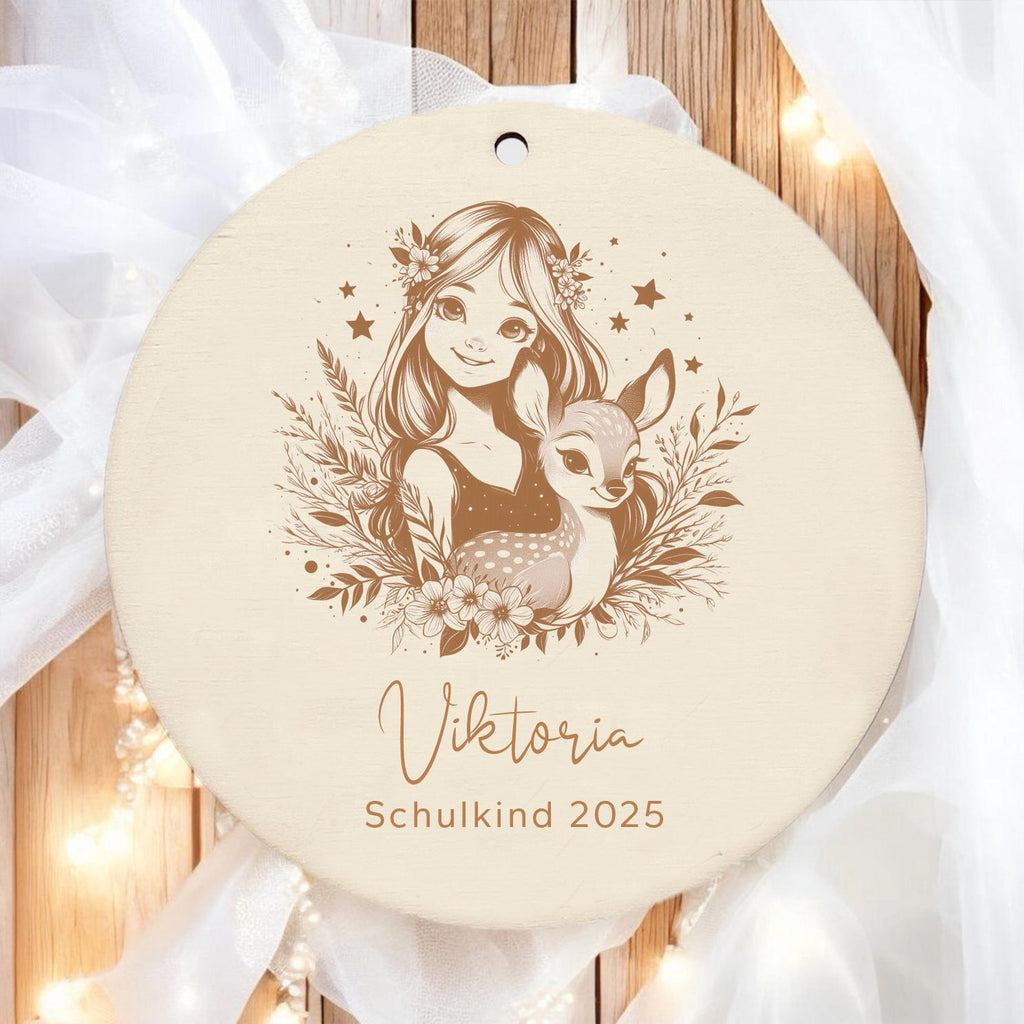Anhänger Schulkind 2026 l Holz Schultütenanhänger Name personalisiert l Einschulung Geschenke Schultüte Zuckertüte l Schulanfang Einschulung