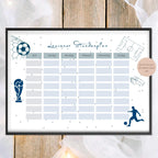 Druckvorlage Stundenplan Fußball Name personalisiert | Geschenk Schulanfang | Geschenkidee Schultüte Einschulung Ausdrucken PDF Download