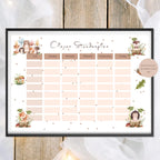 Druckvorlage Stundenplan Waldtiere Name personalisiert | Geschenk Schulanfang | Geschenkidee Schultüte Einschulung Ausdrucken PDF Download