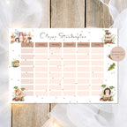 Druckvorlage Stundenplan Waldtiere Name personalisiert | Geschenk Schulanfang | Geschenkidee Schultüte Einschulung Ausdrucken PDF Download