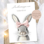 Druckvorlage Zeichenmappe Hase Name personalisiert | Postmappe Geschenk Schulanfang I Schulmappe Einschulung Ausdrucken PDF Download