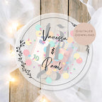 Hochzeitsgeschenk Schüttelkarte Hochzeit | Geldgeschenk Brautpaar Gutschein | personalisiert mit Name Geld schenken Ausdrucken PDF Download
