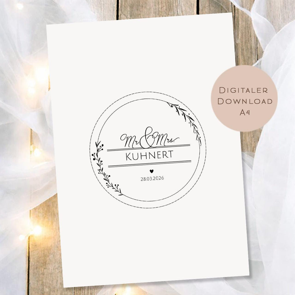 Hochzeitsgeschenk Schüttelkarte Hochzeit | Geldgeschenk Brautpaar Gutschein | personalisiert mit Name Geld schenken Ausdrucken PDF Download