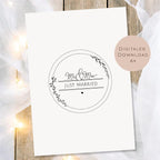 Druckvorlage Hochzeitsgeschenk Schüttelkarte Hochzeit | Geschenk Brautpaar Geld Gutschein | Geldgeschenk Mr & Mrs Ausdrucken PDF Download
