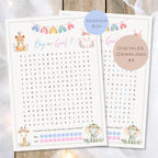 Druckvorlage  Boy or Girl? Baby Shower Suchrätsel | Geschlecht Orakel Babyparty Gender Reveal | PDF Download Ausdrucken Version Junge