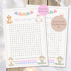 Druckvorlage  Mädchen oder Junge ? Baby Shower Suchrätsel | Geschlecht Orakel Babyparty Gender Reveal | PDF Download Ausdrucken Version Girl