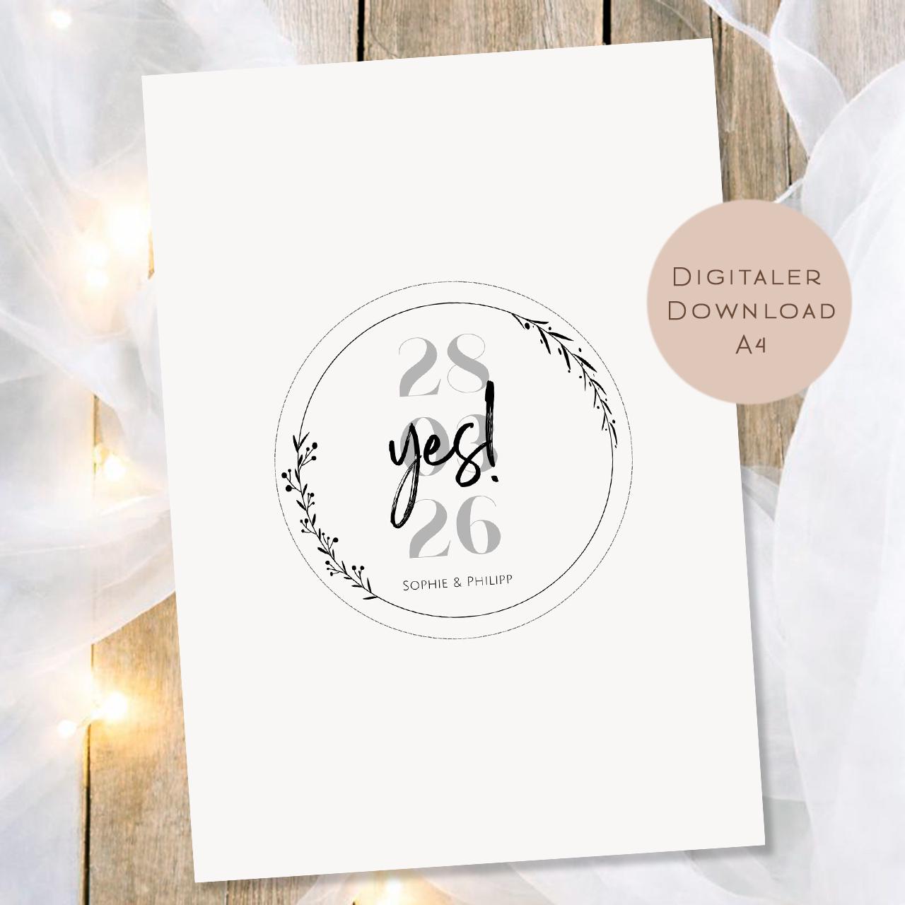 Hochzeitsgeschenk Schüttelkarte Hochzeit | Geldgeschenk Brautpaar Gutschein | personalisiert mit Name Geld schenken Ausdrucken PDF Download