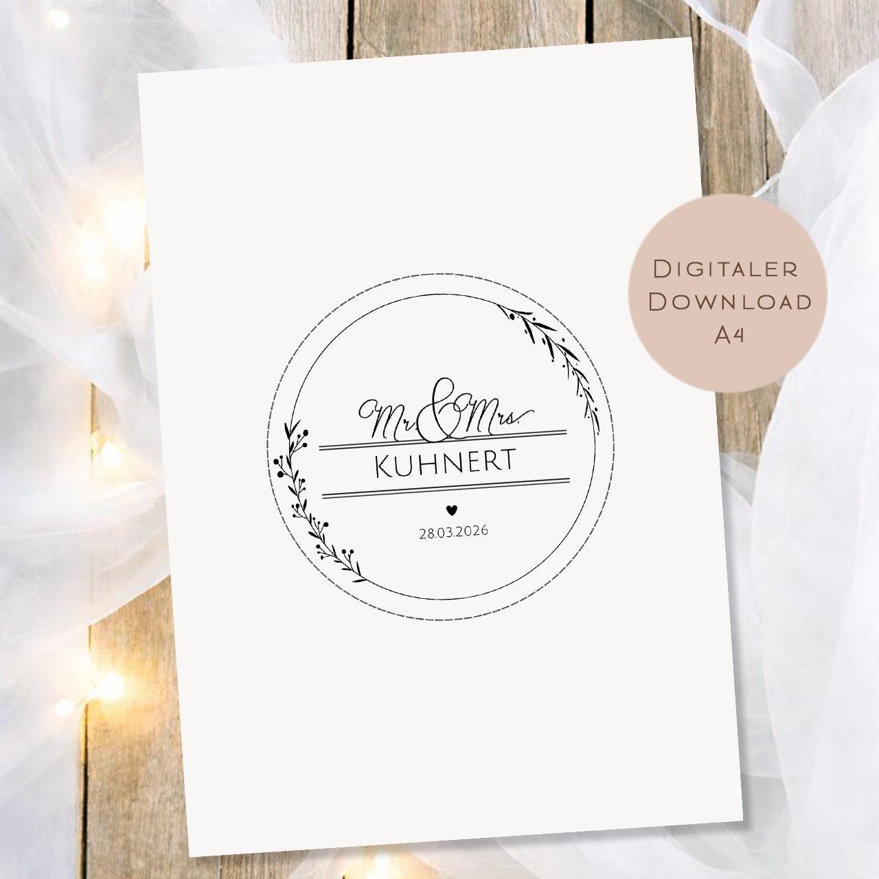 Hochzeitsgeschenk Schüttelkarte Hochzeit | Geldgeschenk Brautpaar Gutschein | personalisiert mit Name Geld schenken Ausdrucken PDF Download