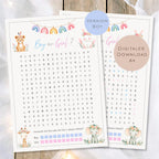 Druckvorlage  Boy or Girl? Baby Shower Suchrätsel | Geschlecht Orakel Babyparty Gender Reveal | PDF Download Ausdrucken Version Junge