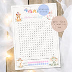 Druckvorlage  Mädchen oder Junge ? Baby Shower Suchrätsel | Geschlecht Orakel Babyparty Gender Reveal | PDF Download Ausdrucken Version Boy