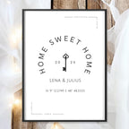Hochzeit Poster Name Datum A4 A3 | Hochzeitsgeschenk Name personalisiert | Brautpaar Geldgeschenk Hochzeit Geschenk Richtfest Geld schenken