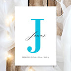 Geburtsposter Name Geburtsdaten A4 A3 | Personalisiertes Baby Poster | Geschenk zur Geburt Taufe | Kinderzimmer Deko Geschenk zum Einrahmen
