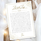 Gutschein in A4 gedruckt Karte Zeit statt Zeug Name personalisiert | Wortsuchrätsel Geschenk | Geburtstag Geschenkidee