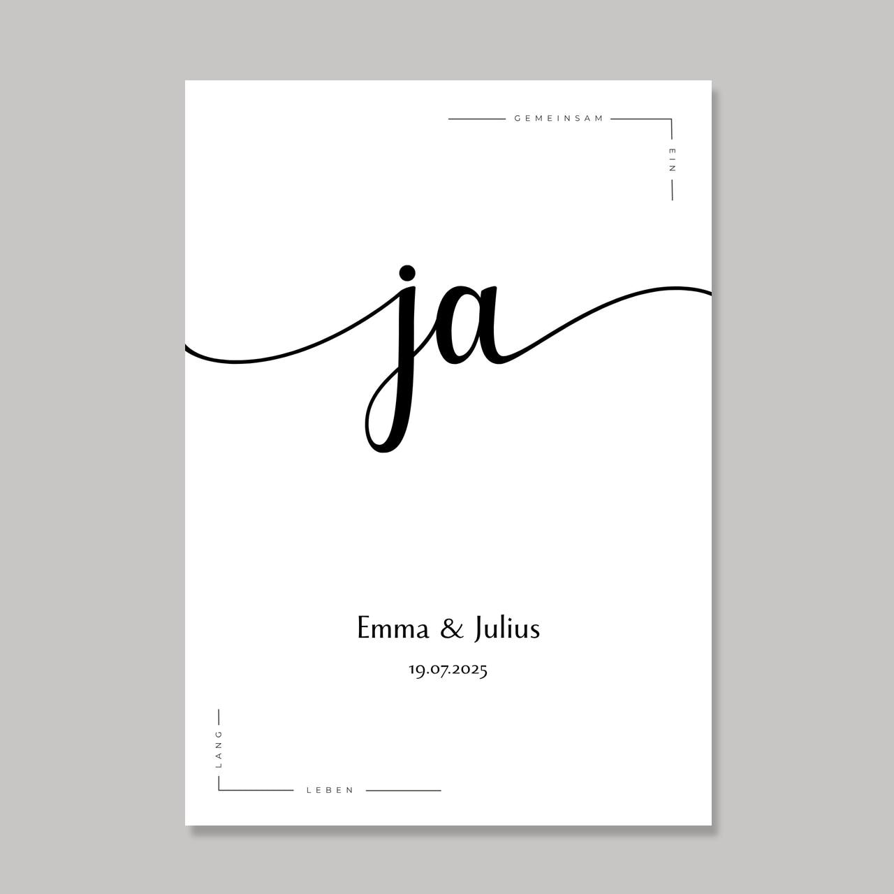 Hochzeit Poster Name Datum A4 A3 | Hochzeitsgeschenk Name personalisiert | Brautpaar Geldgeschenk Hochzeit Geschenk Richtfest Geld schenken