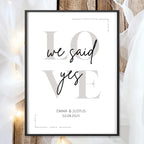 Hochzeit Poster Name Datum A4 A3 | Hochzeitsgeschenk Name personalisiert | Brautpaar Geldgeschenk Hochzeit Geschenk Richtfest Geld schenken