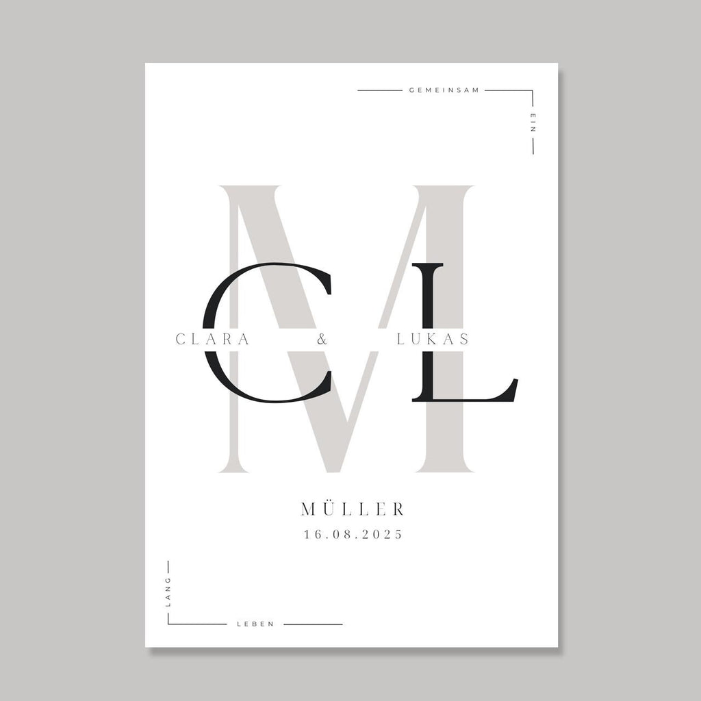 Hochzeit Poster Name Datum A4 A3 | Hochzeitsgeschenk Name personalisiert | Brautpaar Geldgeschenk Hochzeit Geschenk Richtfest Geld schenken
